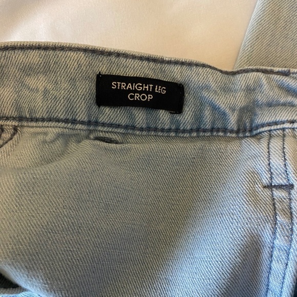 J. Crew Straight Leg Cropped Button Fly Jeans Light Wash Size‎ 29P - Picture 8 of 10